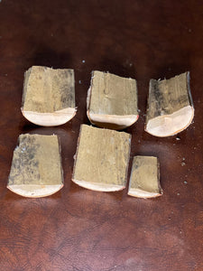 Split White Birch Logs, 6 Count, Approximately 4 Inches in Length, About 3.5 Inches Wide and 1-2 Inches Thick