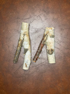 White Birch Y Shaped Logs, 2 Count, About 7 Inches Long