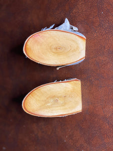 White Birch Angled Cuts, 2 Pieces