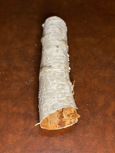 White Birch Tube, Approximately 15 Inches Long by About 4 Inches Diameter and 3 Inches High