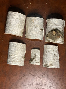 Split White Birch Logs, 6 Count, Approximately 4 Inches in Length, About 3.5 Inches Wide and 1-2 Inches Thick