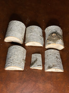 Split White Birch Logs, 6 Count, Approximately 4 Inches in Length, About 3.5 Inches Wide and 1-2 Inches Thick