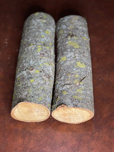 Basswood Logs, Two Count, Approximately 12 Inches Long by 4 Inches Diameter