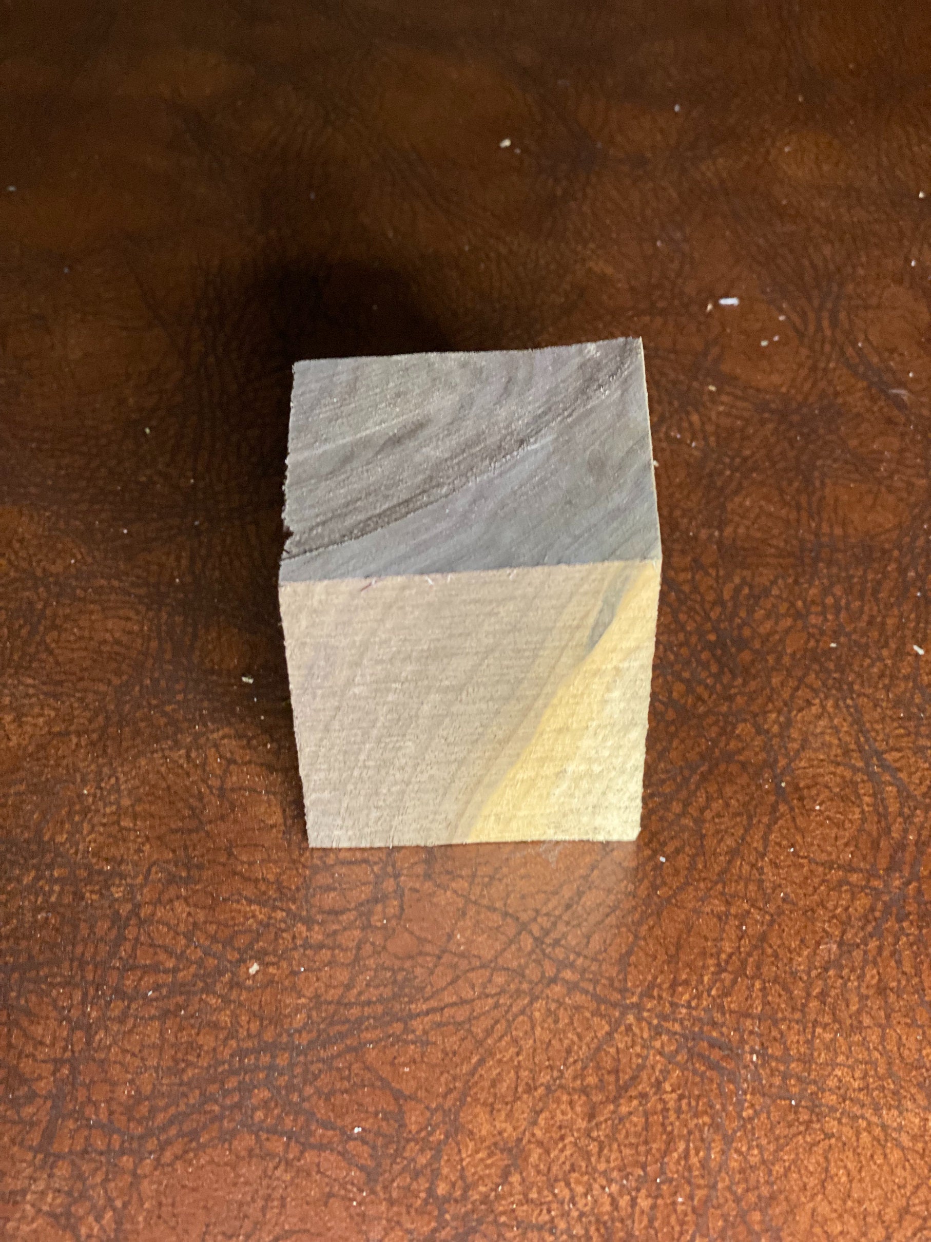 Black Walnut Cube, Approximately 2.5 Inches Long by 2.25 Inches Wide by 2.25 Inches High