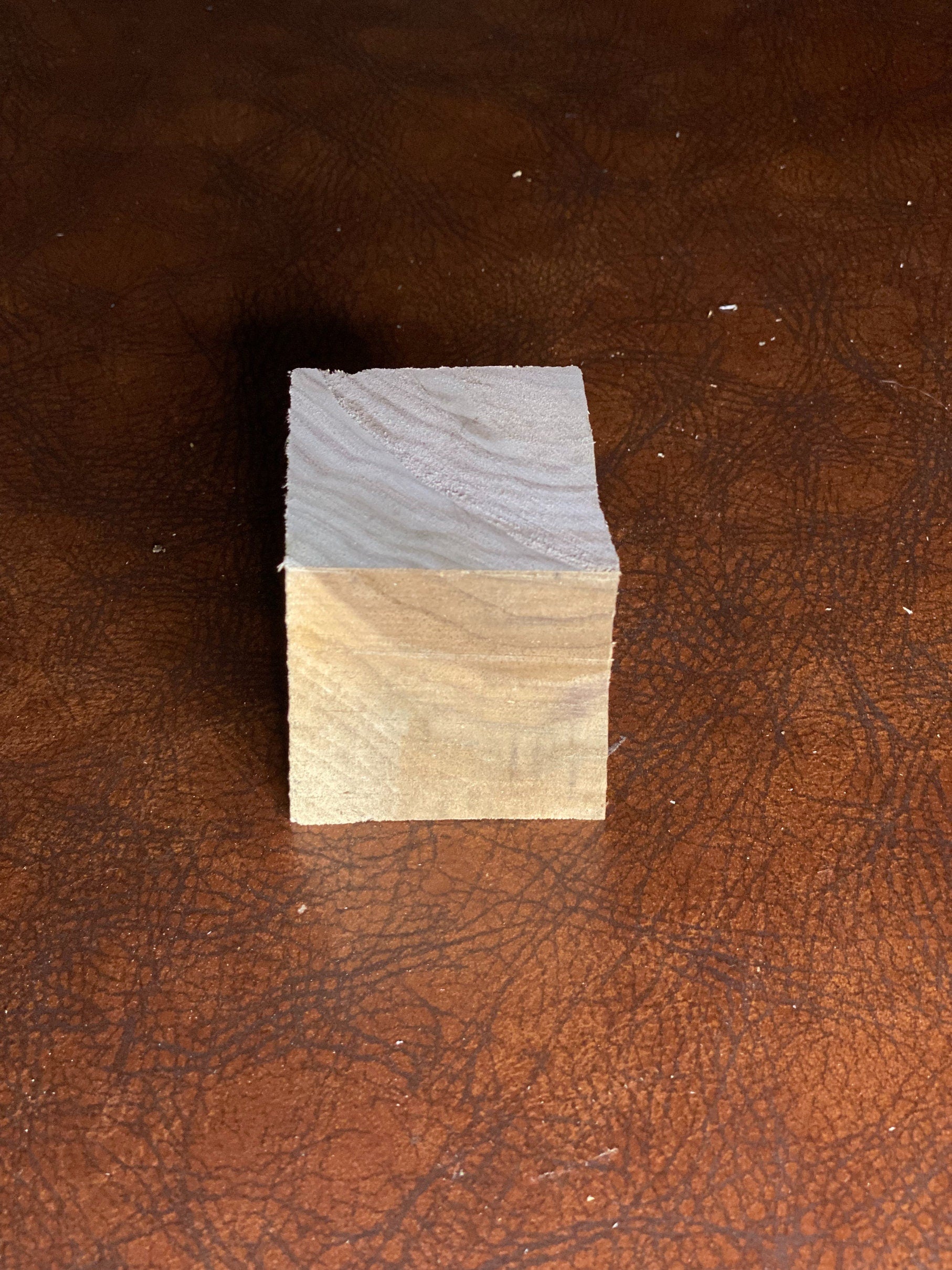 Black Walnut Cube, Approximately 2.5 Inches Long by 2.25 Inches Wide by 2.25 Inches High