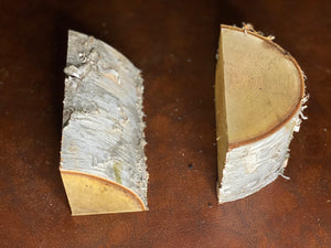 White Birch Wedges, Approximately 7-8 Inches Long by 4 Inches Wide and 3.5 Inches Tall