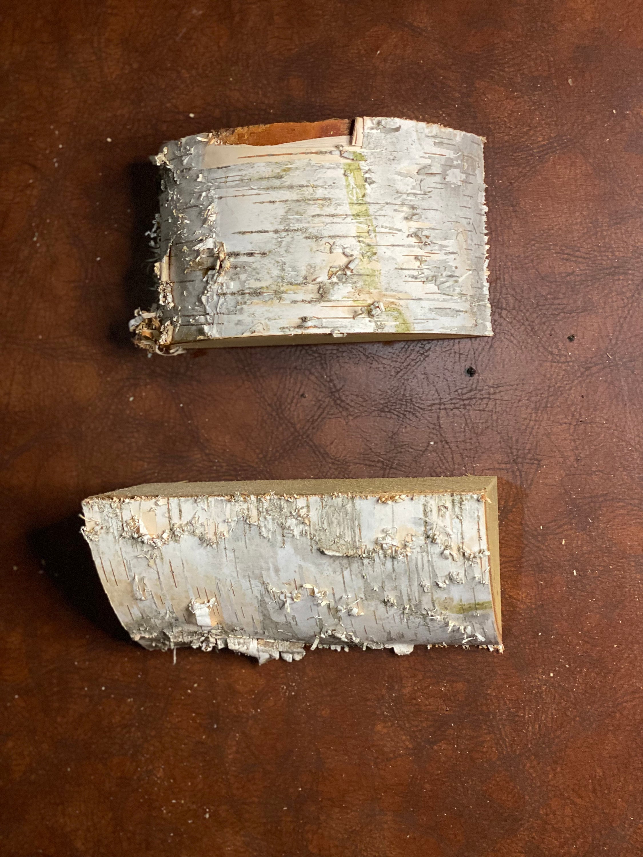 White Birch Wedges, Approximately 7-8 Inches Long by 4 Inches Wide and 3.5 Inches Tall