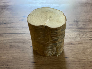 Yellow Birch Log, Golden Brown, Approximately 6 Inches Long by 5 Inches Wide and 4 Inches High