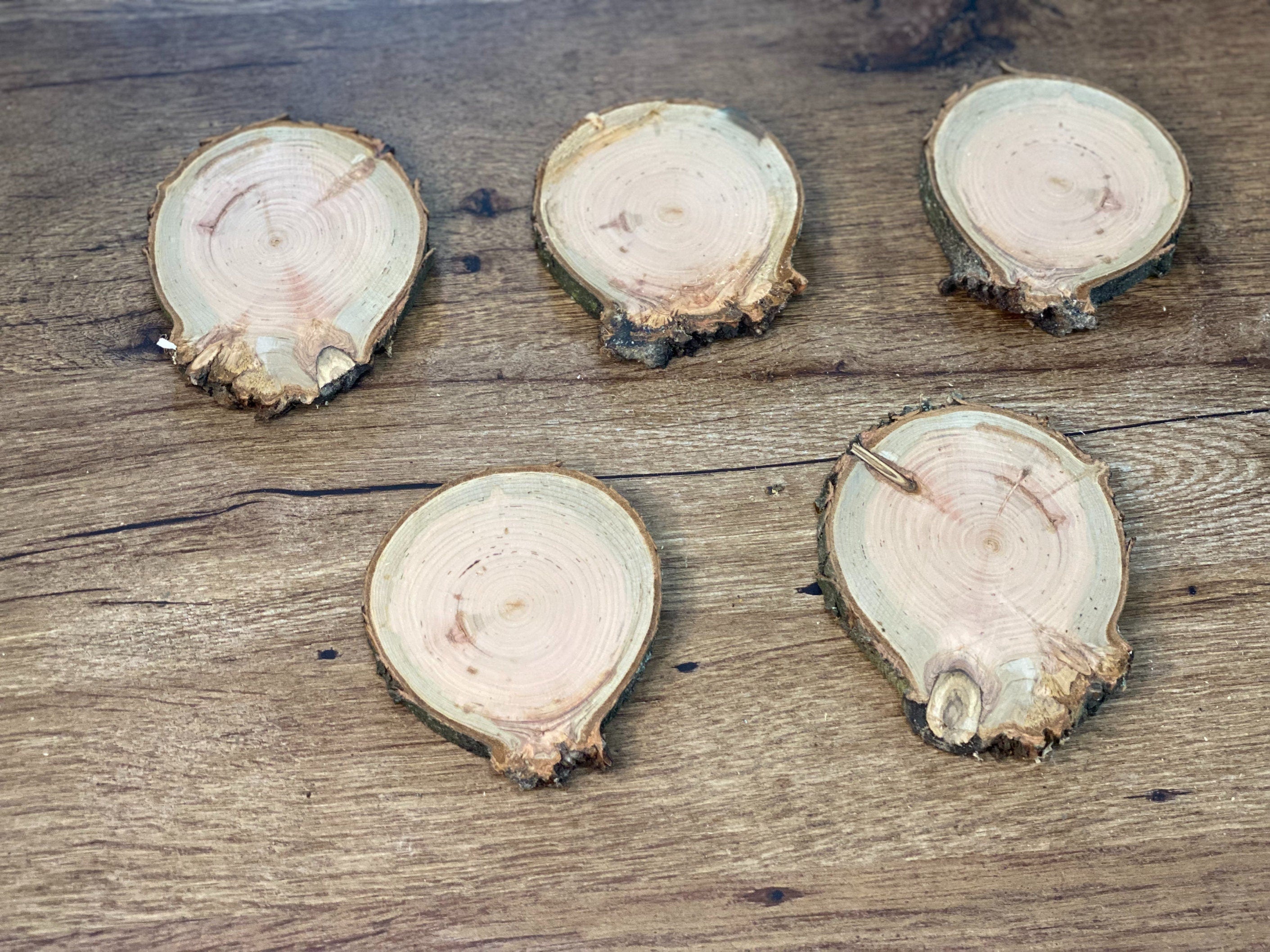 Burl, Cherry Burl Slices, Five Pieces, Approximately 4-5 Inches in Diameter by 1/2 Inch Thick