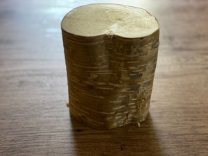 Yellow Birch Log, Golden Brown, Approximately 6 Inches Long by 5 Inches Wide and 4 Inches High