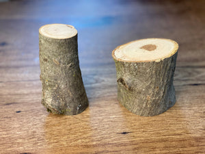 Unique Hickory Logs, Approximately 3 to 4 Inches Long by 2 to 3 Inches Wide and 2 Inches Tall