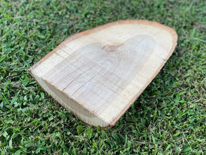 Standable Hickory Plaque, Approximately 12 Inches Long by 7 Inches Wide and 2 Inches Thick