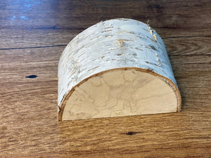 White Birch Wedge, Approximately 4 Inches Long by 2.5 Inches Wide and 2.5 Inches Tall