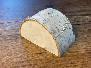 White Birch Wedge, Approximately 4 Inches Long by 2.5 Inches Wide and 2.5 Inches Tall