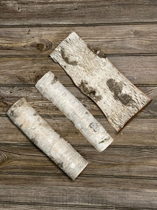 White Birch Tubes, Firm and Hollow, Approximately 12.5-13.5 Inches Long by About 3-6 Inches Diameter