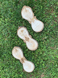 Three Unique Aspen Slices, Figure 8 Shaped, Approximately 9 Inches Long by 3.5 Inches Wide and 3/4 Inch Thick