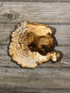 Hickory Burl Slice, Approximately 9 Inches Long by 8 Inches Wide and 3/4 Inch Thick