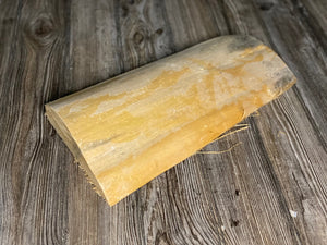 Smooth Pine Wood Slab, Approximately 17 Inches Long by 8 Inches Wide and 2.5 Inches Tall