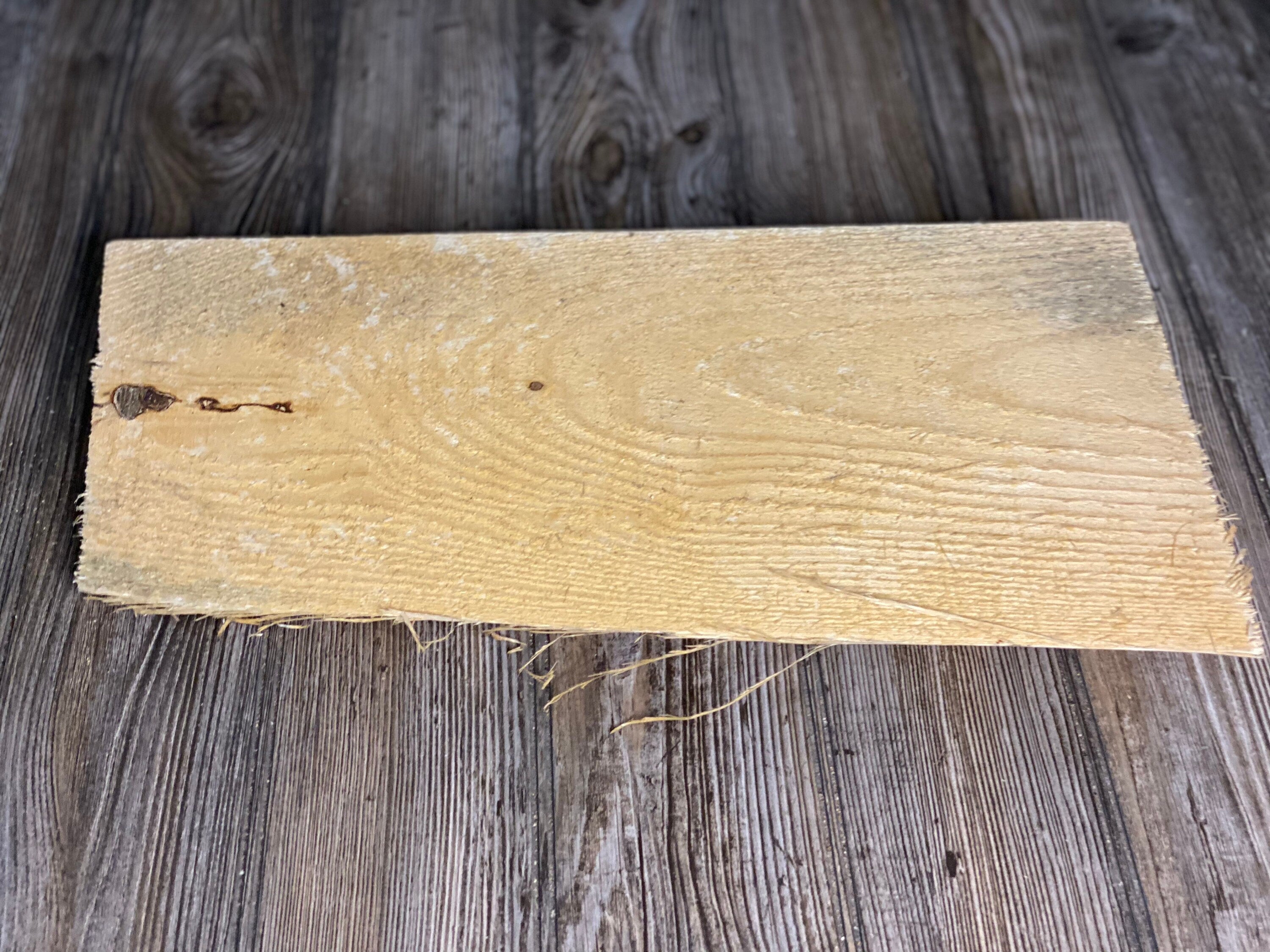 Smooth Pine Wood Slab, Approximately 17 Inches Long by 8 Inches Wide and 2.5 Inches Tall