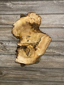 Hickory Burl Slice, Approximately 16.5 Inches Long by 11.5 Inches Wide and 3/4 Inch Thick