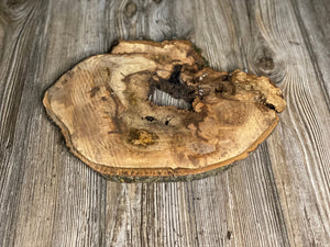 Hickory Burl Slice, Approximately 12.5 Inches Long by 10 Inches Wide and 3/4 Inch Thick