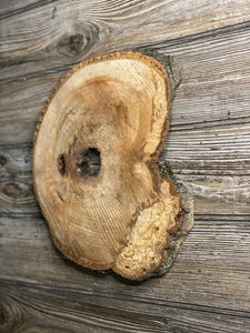 Hickory Burl Slice, Approximately 11 Inches Long by 9.5 Inches Wide and 3/4 Inch Thick