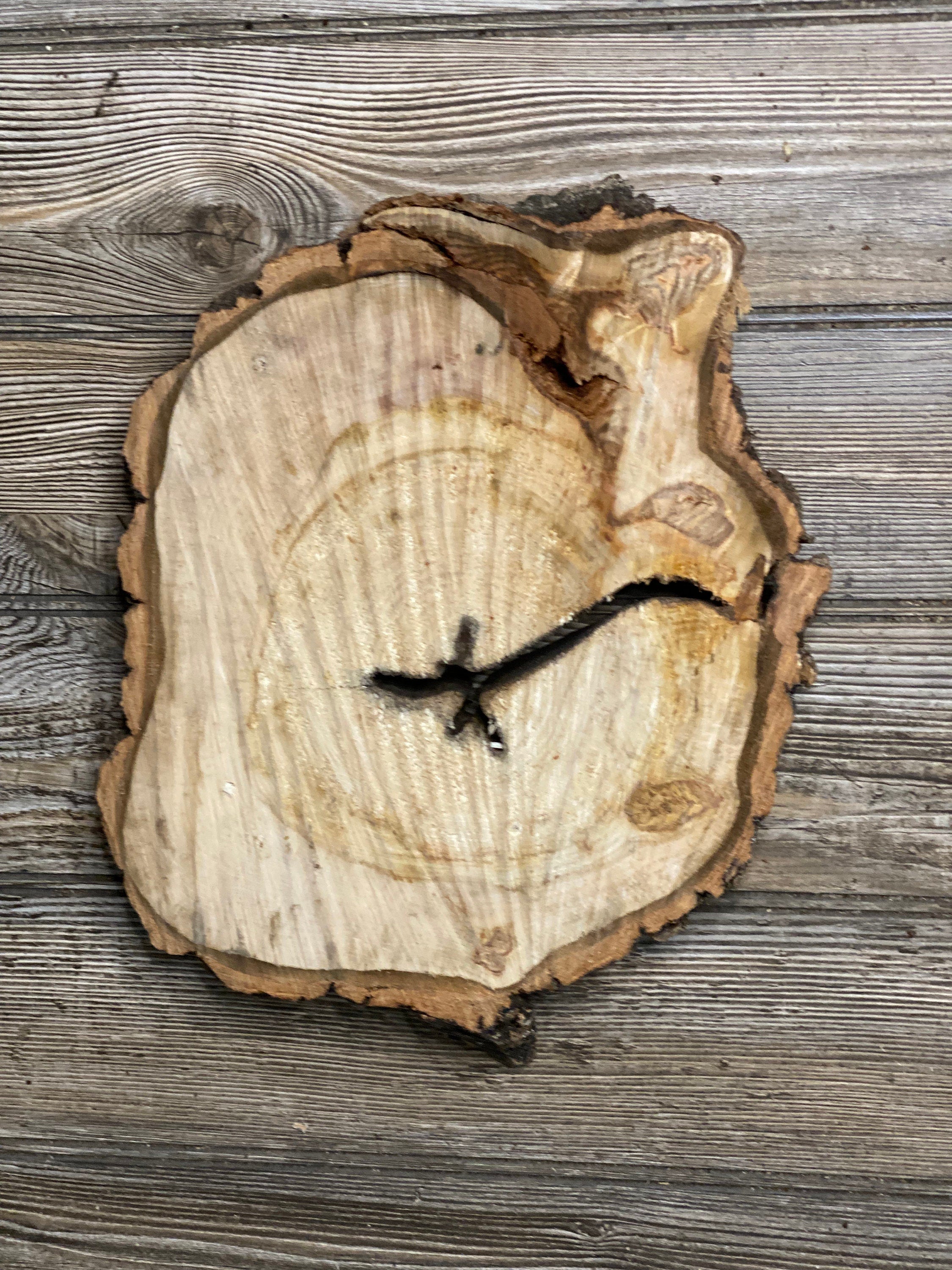 Aspen Burl Slice With Natural Cross Design, Approximately 12.5 Inches Long by 9.5 Inches Wide and 1.5 Inches Thick