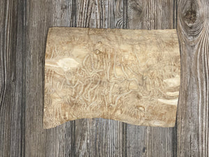 Wood Slab with Natural Squiggles, Approximately 10 Inches Long by 8 Inches Wide and 2 Inches Tall