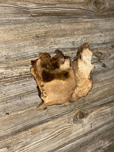 Hickory Burl Slice, Approximately 10 Inches Long by 7.5 Inches Wide and 3/4 Inch Thick