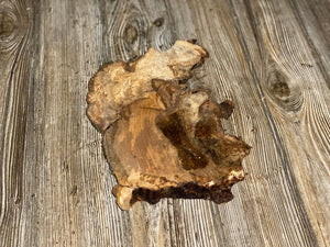 Hickory Burl Slice, Approximately 10 Inches Long by 7.5 Inches Wide and 3/4 Inch Thick