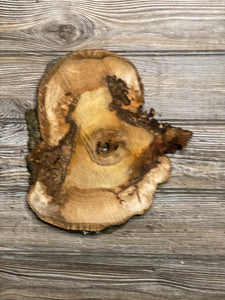 Hickory Burl Slice, Approximately 11 Inches Long by 10 Inches Wide and 3/4 Inch Thick