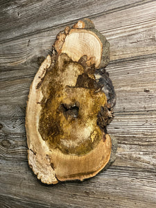 Hickory Burl Slice, Approximately 14 Inches Long by 10 Inches Wide and 3/4 Inch Thick