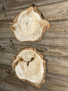 Two Aspen Burl Slices, Approximately 11-13 Inches Long by 9 Inches Wide and 3/4 Inches Thick