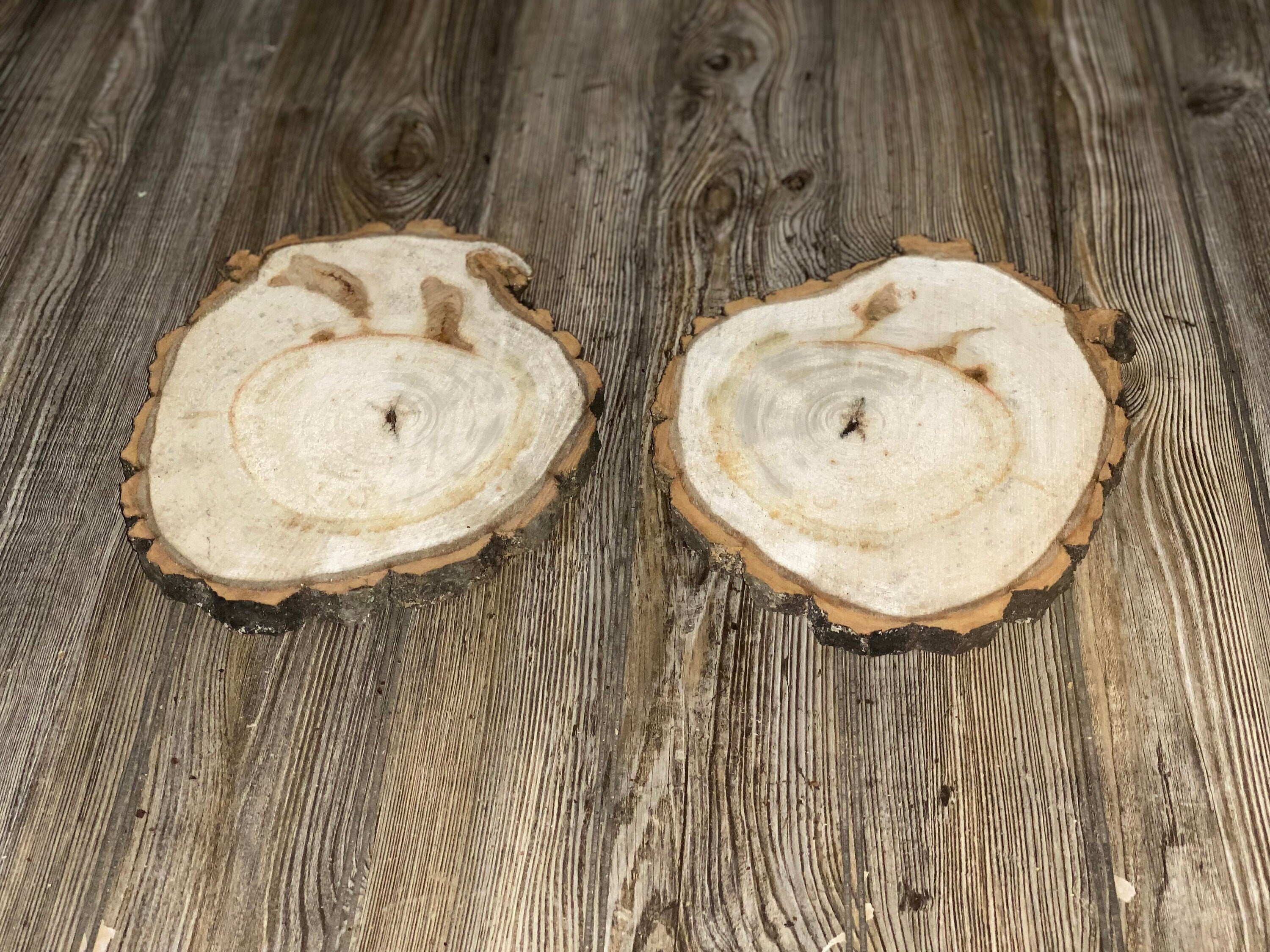 Two Similar Aspen Burl Slices, Approximately 11 Inches Long by 9 Inches Wide and 3/4 Inches Thick