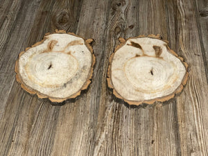 Two Similar Aspen Burl Slices, Approximately 11 Inches Long by 9 Inches Wide and 3/4 Inches Thick