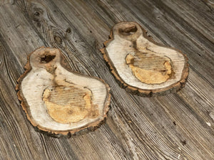 Two Aspen Burl Slices, Approximately 11.5 Inches Long by 8.5 Inches Wide and 3/4 Inches Thick