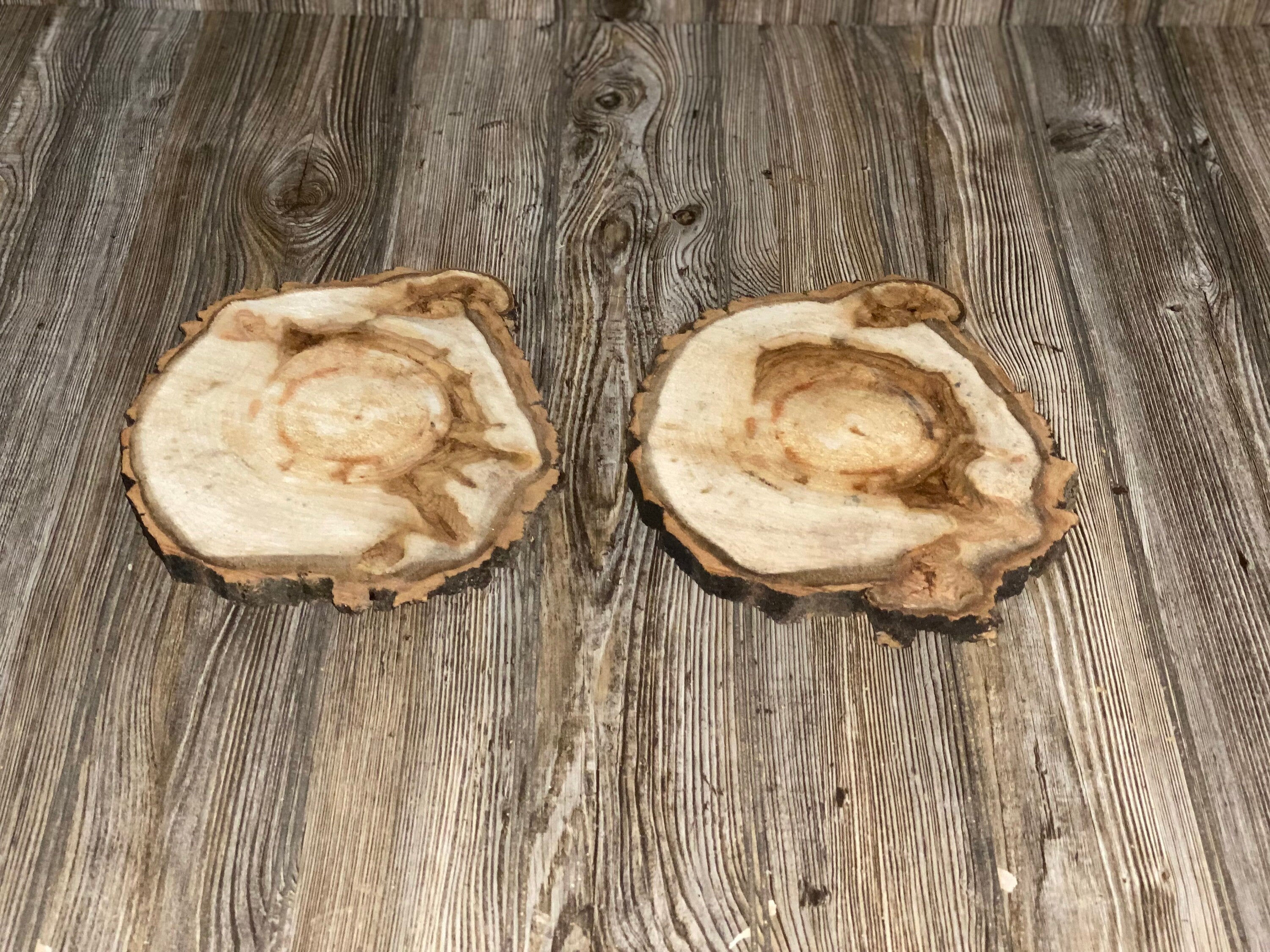 Two Aspen Burl Slices, Approximately 10 Inches Long by 9 Inches Wide and 3/4 Inches Thick