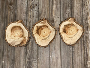 Three Aspen Burl Slices, Approximately 10 Inches Long by 9 Inches Wide and 3/4 Inches Thick