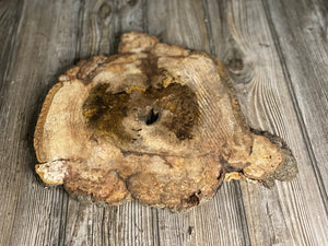 Hickory Burl Slice, Approximately 13 Inches Long by 11.5 Inches Wide and 3/4 Inch Thick