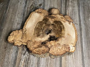 Hickory Burl Slice, Approximately 13 Inches Long by 11.5 Inches Wide and 3/4 Inch Thick
