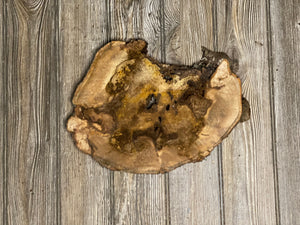 Hickory Burl Slice, Approximately 13 Inches Long by 10 Inches Wide and 3/4 Inch Thick