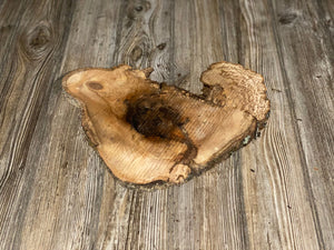 Hickory Burl Slice, Approximately 14.5 Inches Long by 12 Inches Wide and 3/4 Inch Thick