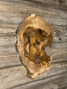 Hickory Burl Slice, Approximately 13 Inches Long by 10 Inches Wide and 3/4 Inch Thick