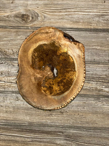 Hickory Burl Slice, Approximately 10 Inches Long by 8.5 Inches Wide and 3/4 Inch Thick