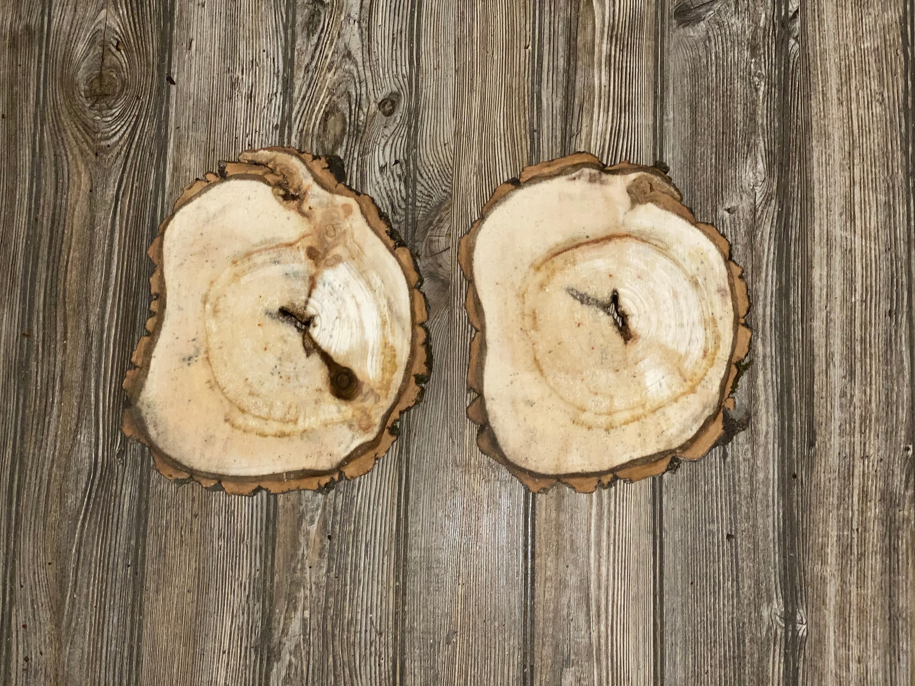 Two Aspen Burl Slices, Approximately 10.5-11 Inches Long by 9 Inches Wide and 3/4 Inches Thick