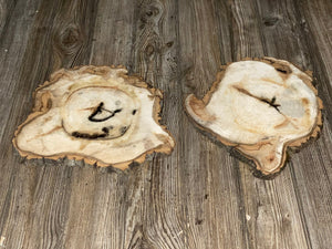 Two Aspen Burl Slices, Approximately 12.5 Inches Long by 11 Inches Wide and 3/4 Inches Thick