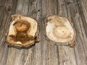 Two Aspen Burl Slices, Approximately 12 Inches Long by 8-9 Inches Wide and 3/4 Inches Thick