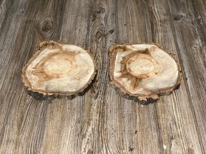 Two Aspen Burl Slices, Approximately 10 Inches Long by 9 Inches Wide and 3/4 Inches Thick