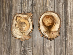 Two Aspen Burl Slices, Approximately 10.5 Inches Long by 8 Inches Wide and 3/4 Inches Thick