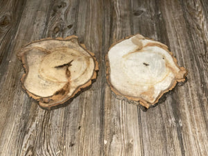 Two Aspen Burl Slices, Approximately 12 Inches Long by 9.5-10.5 Inches Wide and 3/4 Inches Thick